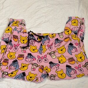 Disney Pink Pajama Bottoms with Cartoon Characters
